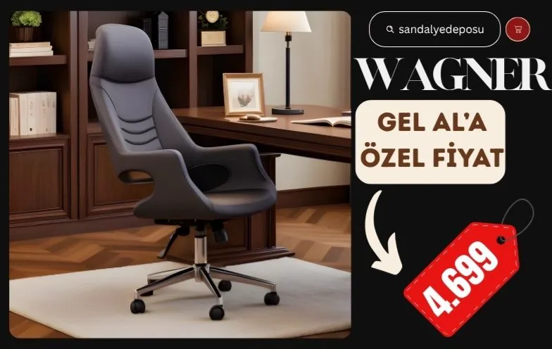 Wagner Müdür Ve Yönetici Koltuğu (Siyah Deri)