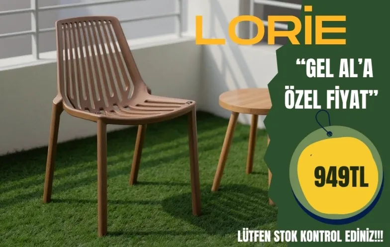 Lorie Kolsuz Plastik Sandalye Bej