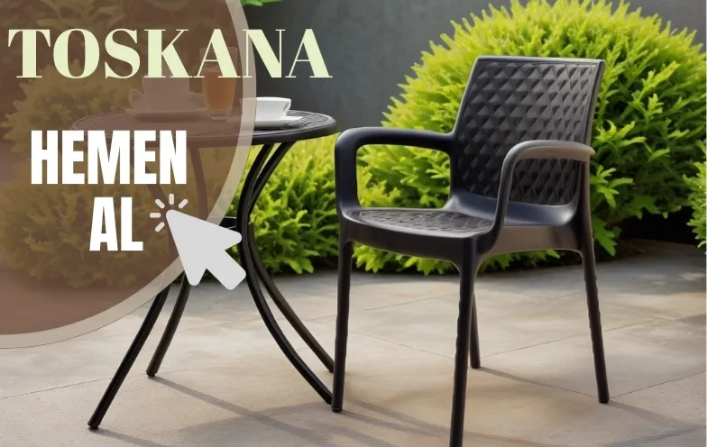 Toskana Kollu Rattan Sandalye Kahve