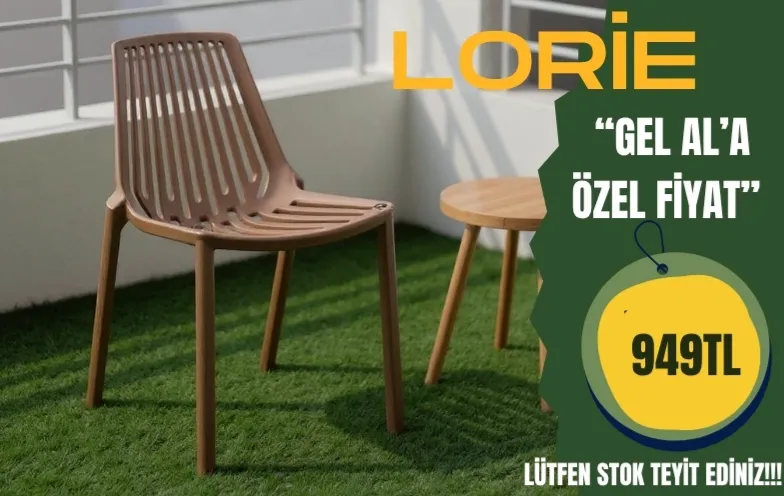 Lorie Kolsuz Plastik Sandalye Bej
