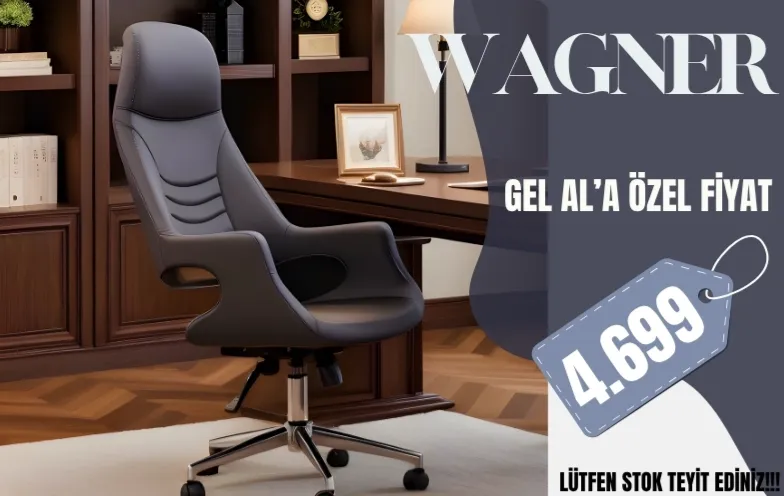 Wagner Müdür Ve Yönetici Koltuğu (Siyah Deri)