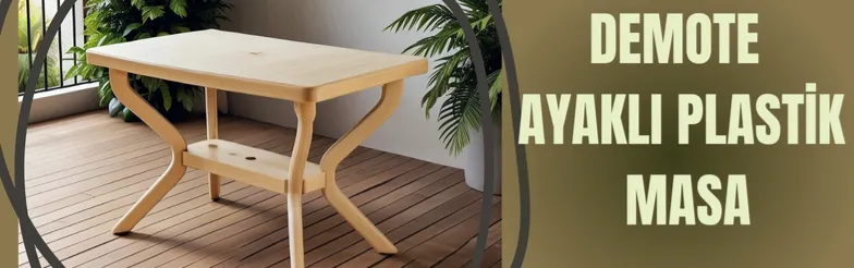 70x110 demonte ayaklı plastik masa teak