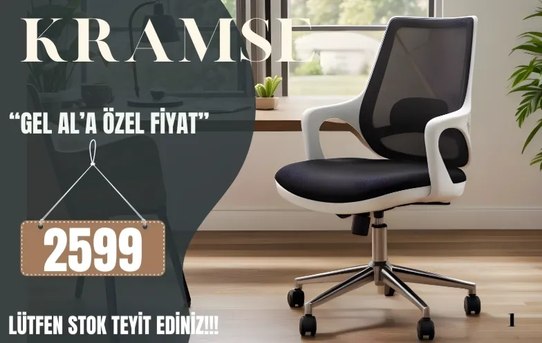 Desemo Yıldız Ayaklı Çalışma Koltuğu (Siyah)