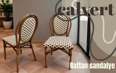 Calvert Desenli Rattan Sandalye 02