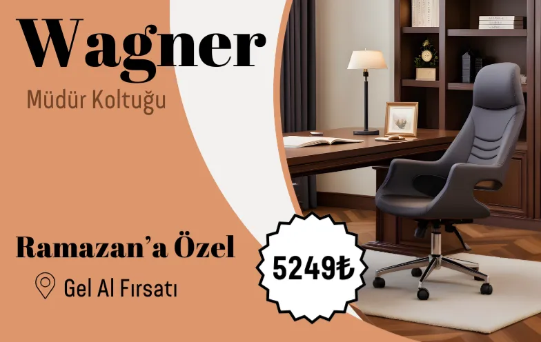 Wagner Müdür Ve Yönetici Koltuğu (Siyah Deri)