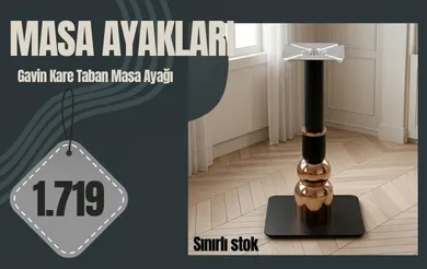 Livia Kare Metal Desenli Masa Ayağı 72H