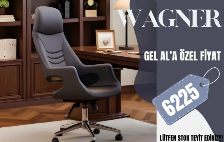 Wagner Müdür Ve Yönetici Koltuğu (Siyah Deri)