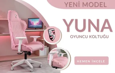 Yuna Hareketli Kollu Oyuncu Koltuğu (Pembe Lakos Kumaş)