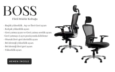 Boss Fileli Müdür Koltuğu ( Sınırlı Adet )